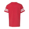 thumbnail image 3 of Youth Football Fine Jersey Tee Color Vintage Red/ White Small Size, 3 of 4