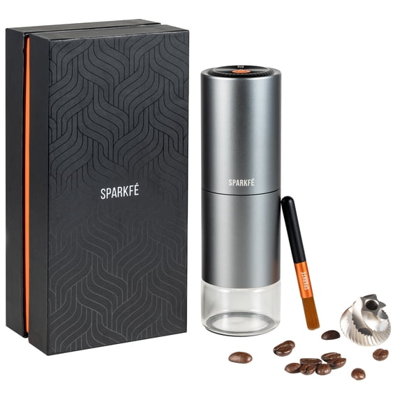 Portable Electric Coffee Grinder, Rechargeable Wireless Handheld Grinder with Stainless Steel Conical Burr, Adjustable Grind Settings, for Espresso, Moka, Pour Over, French Press, Cold Brew