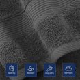 thumbnail image 5 of Linteum Textile 12 Piece Towel Set, 16x28 Inch, 100% Soft Cotton Zero Twist 16 Single Yarn Ring Spun Luxury Hand and Face Towels Spa Quality (Stone Grey), 5 of 7
