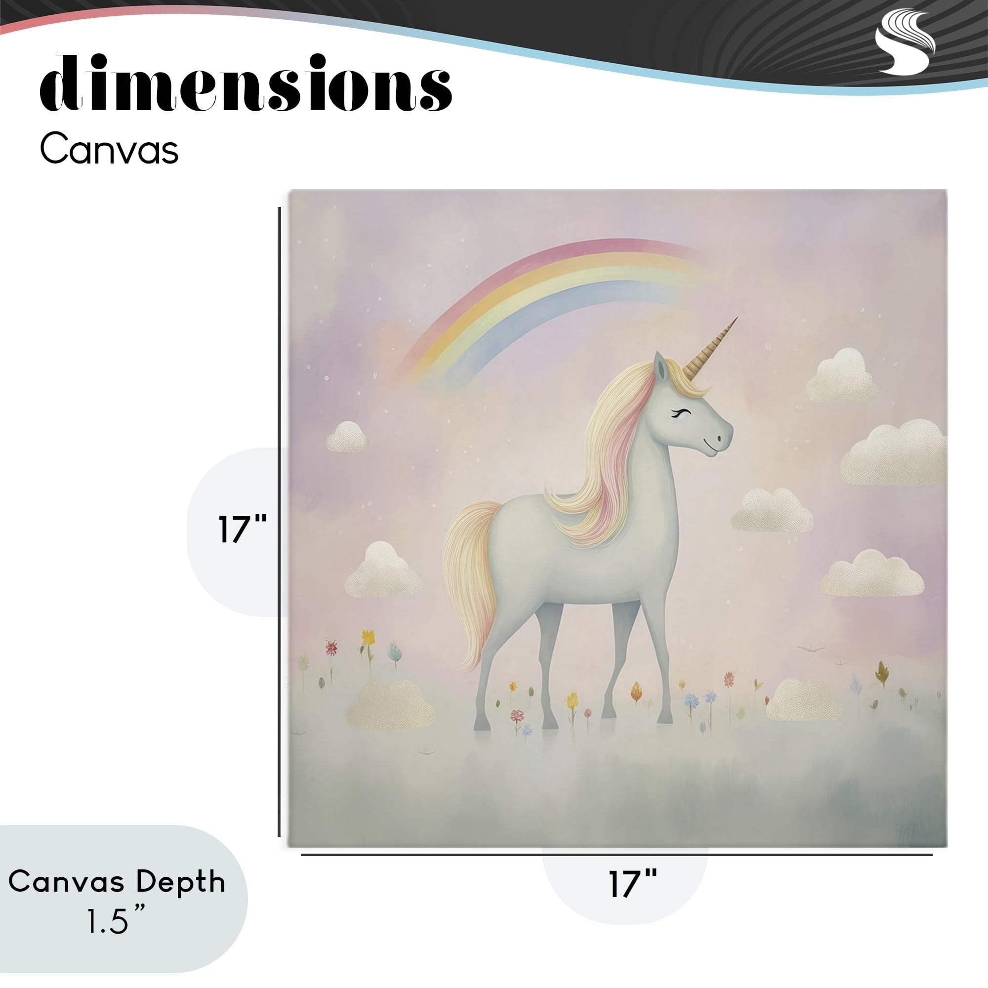 Stupell Industries Mystical Unicorn Dreams in Pastel Canvas Wall Art, design by Lazar Studio