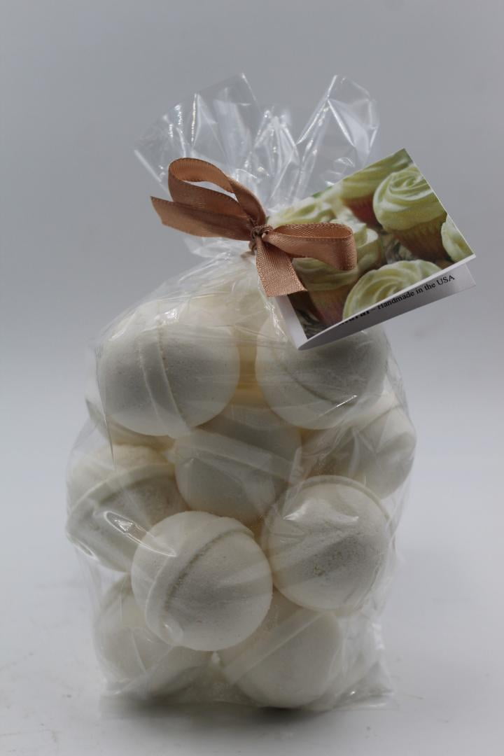 Spa Pure Lemon Creme Bath Bombs:  Made with Shea Butter, Ultra Moisturizing (14 Count) Pack  of 1