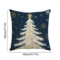 thumbnail image 4 of Christmas Pillow Covers Blue Christmas Linen Material Elks Snowflake Component Pillow Cover 18x18 In Home Bedroom Decoration Sofa Cushion, 4 of 7