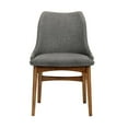 thumbnail image 6 of Azalea Charcoal Fabric and Walnut Wood Dining Side Chairs - Set of 2, 6 of 7