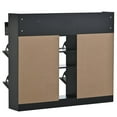 thumbnail image 5 of Steel 3-Drawer Shoe Cabinet Organizer with Flip Door Ebony Black - 6-drawer, 5 of 5
