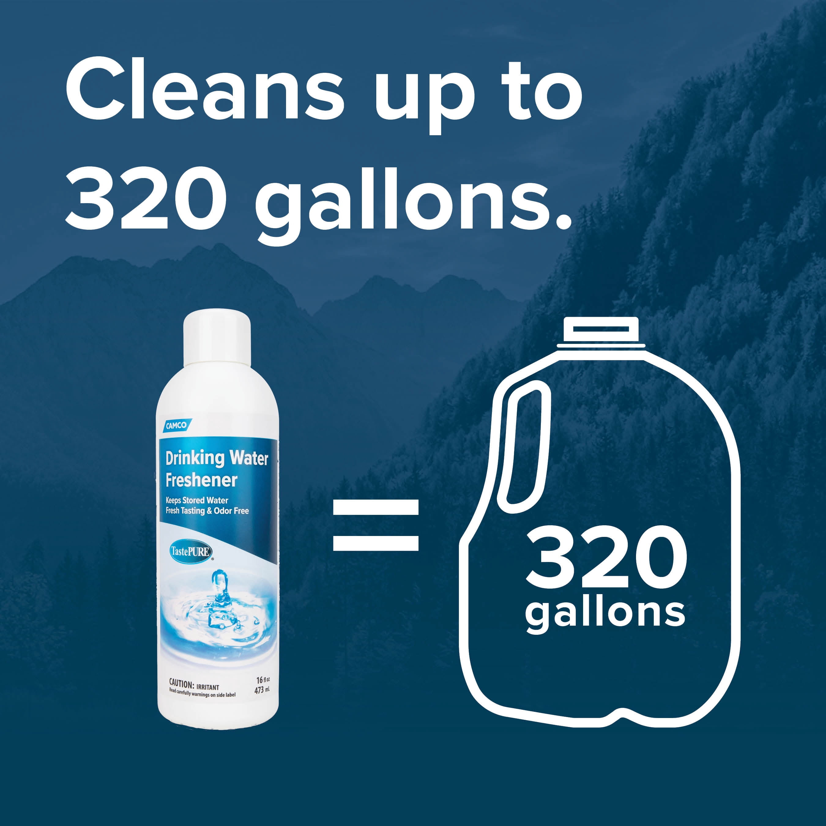 (2 pack) Camco Tastepure Liquid Drinking Water Freshener for RV Drinking Water Tanks, 16 fl oz (40206)