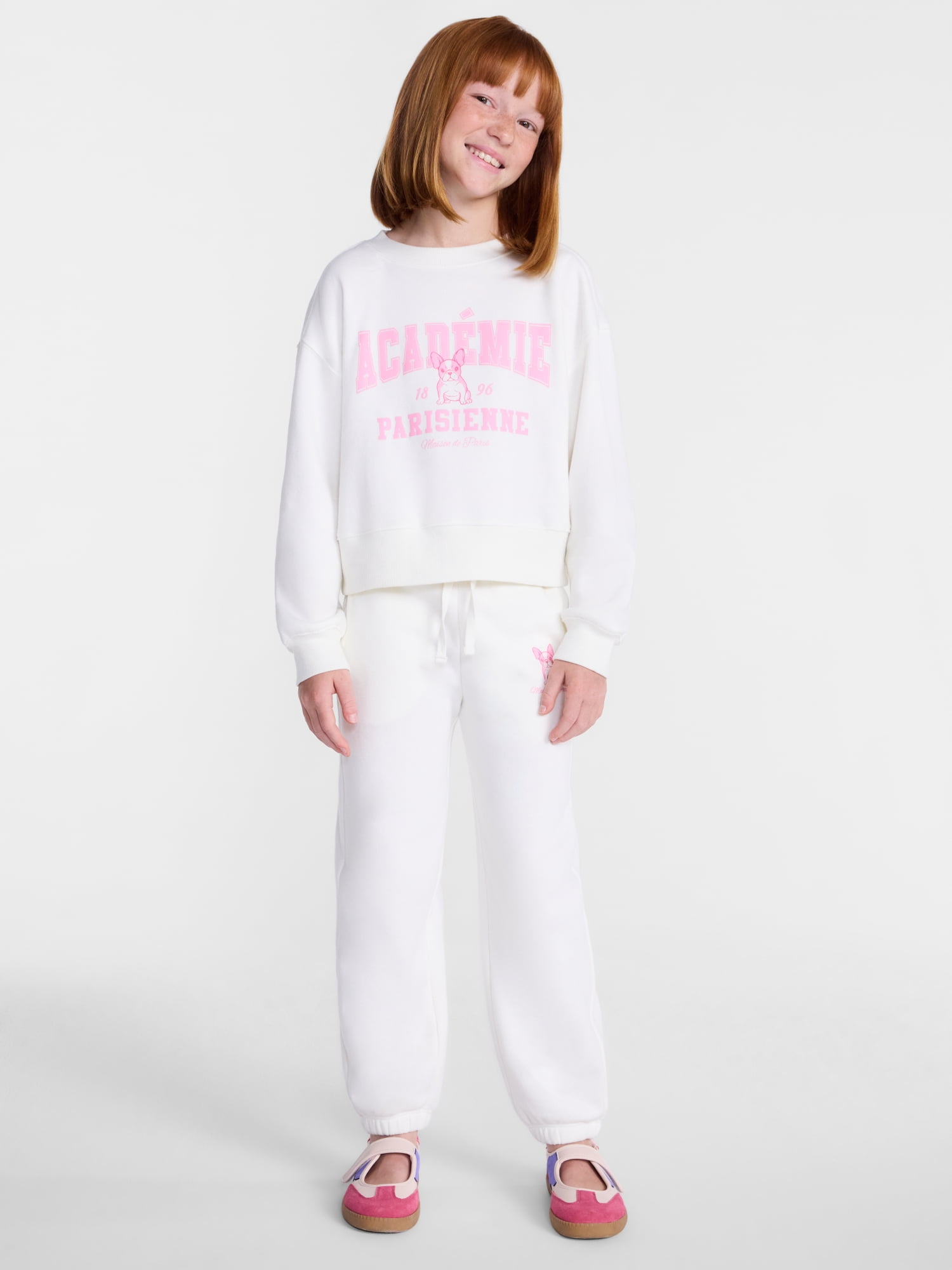 Wonder Nation Girls Fleece Jogger, Sizes 4-18 & Plus