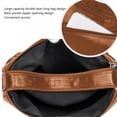 thumbnail image 3 of Women's Soft Leather Shoulder Bag - Multi-Zip Spacious Handbag for Daily/Work/Travel - Stylish & Practical Design, 3 of 6