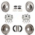 thumbnail image 1 of Transit Auto Front Rear Disc Brake Caliper Rotors Drums Ceramic Pads Kit (8Pc) for Car Honda Civic KC8-100811T, 1 of 11