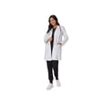 thumbnail image 3 of Hanes Womens Scrubs Button-Front Scrub Lab Coat, 5 Pockets, Sizes XS-2XL, 3 of 7