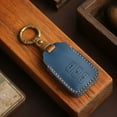 thumbnail image 2 of Car Key Fob Cover Case Protector For Toyota Yaris Vios Car Key Case Fob Cover Genuine Leather, 2 of 24