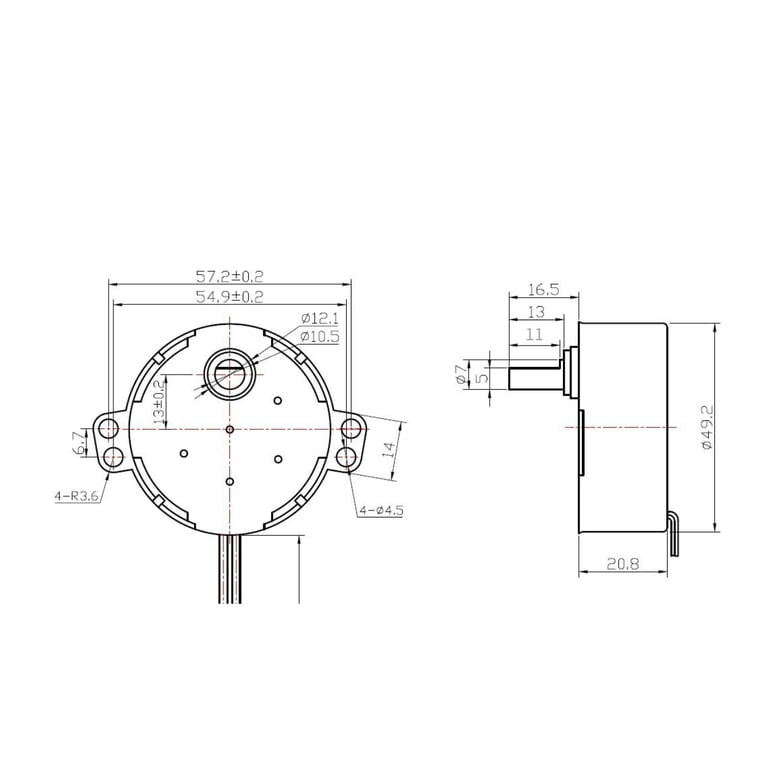 CHANCS Synchronous Motor TYC-50 12V AC 30-36RPM CW/CCW 4W Small Electric Motor Turntable Gear Box for Microwave Oven Torque 1kgf.cm