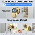 thumbnail image 5 of Anweller Smart Door Knob with Lock, Fingerprint Biometric Keyless Entry Electronic Digital Bluetooth App Control Door Lock for Bedroom Interior Garage Apartment Front Door - Gold, 5 of 12