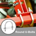thumbnail image 6 of Round U-Bolts with Nut Plate Washer Stainless Steel Round Bend U-Bolts for Boat Trailer Axle Sailboat M10x64x33, 6 of 7