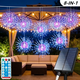 thumbnail image 1 of Luces de Fuegos Artificiales Colgantes 8 en 1 Solar 480 LED Alimentadas por Energía Solar para Exteriores, Esfera Brillante con Destellos de Estrella, 8 Modos, Luz de Hadas para Patio, 1 of 8