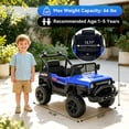 thumbnail image 5 of Xuanlur 12V Ride on Electric Truck Car for Kids, Kids Electric Vehicles w/Remote Control, Bluetooth Music, Horn, 3 Speeds, 3.5 Mph Max Speed, Soft Start, Ride on Car Toy for Toddler Kid (Blue), 5 of 7