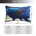 thumbnail image 2 of Goofa Moonlit Blue Wolf Print Plush Throw Pillow Case, Soft Velvet with Hidden Zipper, Decorative Cushion Cover for Sofa, Bed, Car, and Home Décor-16"x24", 2 of 6