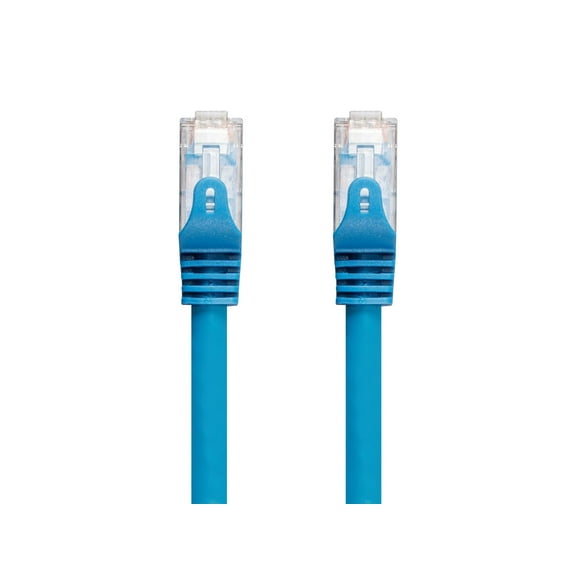 Monoprice Cat6 Ethernet Patch Cable - 100 Feet - Blue | Snagless, RJ45, 550Mhz, UTP, CMP, Plenum, Pure Bare Copper Wire, 23AWG - Entegrade Series