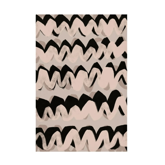 Canvas Wall Art - Treechild 'Sprayed Beige Waves Pattern' Wall Art for Living Room, Bedroom, or Office Décor by Trademark Fine Art - 12 x 19 Inches