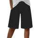 thumbnail image 1 of Pantalones Cortos Casuales de Color Sólido Capri, Mezcla Cómoda de Poliéster para el Hogar Y el Uso Diario, 1 of 9