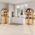 thumbnail image 2 of CQSXDA Versatile 71 Inch Tall Arched Kitchen Storage Cabinet With Adjustable Shelves, Glass Door And Hidden Drawer Design, 2 of 21