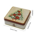 thumbnail image 3 of Lilixerw Christmas Tin Box with Sealed Lid,Reusable Holiday Storage Box for Candy,Cookies,Party Favors,6.81in Vintage Metal Xmas Organizer Box, 3 of 6