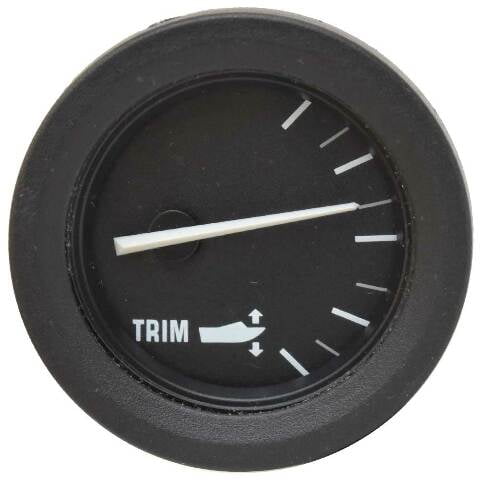 Faria Boat Trim Gauge GP3004A | OMC 175647 Black 2 Inch
