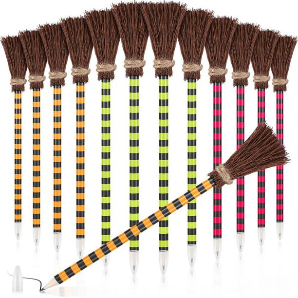 LáPiz de Escoba de de Halloween LáPices de Escoba de de Colores LáPices de Escritura de Escoba de Mago (12 Piezas)