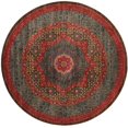thumbnail image 2 of SAFAVIEH Mahal Lidija Oriental Area Rug, Navy/Red, 6'7" x 6'7" Round, 2 of 5