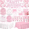 thumbnail image 1 of Decoraciones para fiesta de cumpleaños QIYANPAX, set de moños rosas, 1 of 7