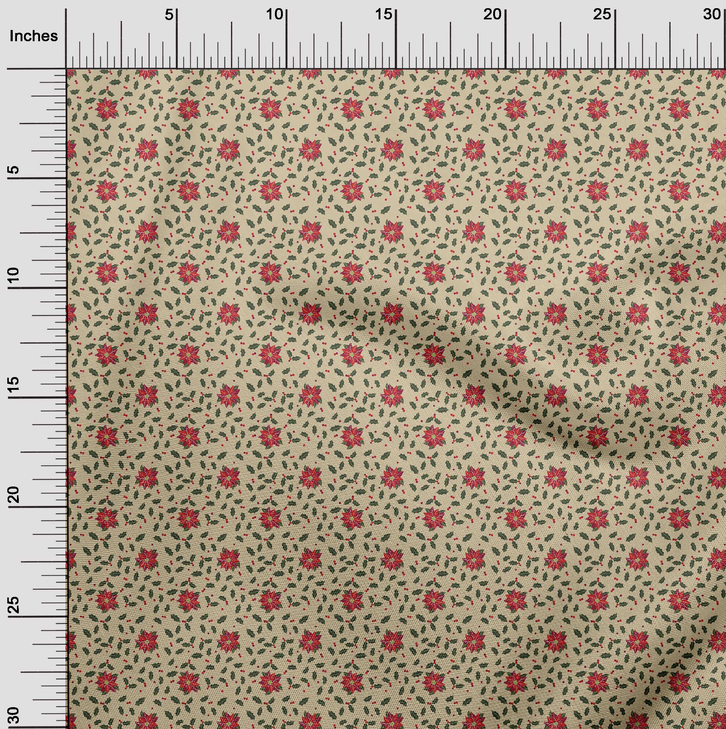 oneOone Cotton Poplin Twill Light Brown Fabric Christmas Sewing Craft Projects Fabric Prints By Yard 56 Inch Wide