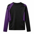 thumbnail image 6 of Unisex Children Athletic Tee, Color Block Long Sleeve Sports Running Shirt, 6 of 6