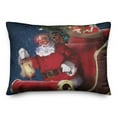 thumbnail image 2 of Creative Products Santa In Sleigh Painting 20 x 14 Spun Poly Pillow, 2 of 3