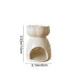 thumbnail image 3 of Weloille Elegant White Ceramic Tea Light Candle Holder for Essential Oils, Wax Melts, Incense Aroma Diffuser Home Decor, 3 of 9