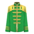 thumbnail image 2 of Aislor Kids Boys Girls Hippie Disco Long Sleeve Tassels 1960s British Pop-Star Jacket Green 6, 2 of 7