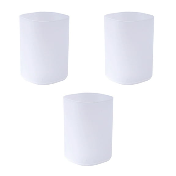 OUNONA  3 PCS Cup Pen Storage Container Desk Pencil Organizer Desktop