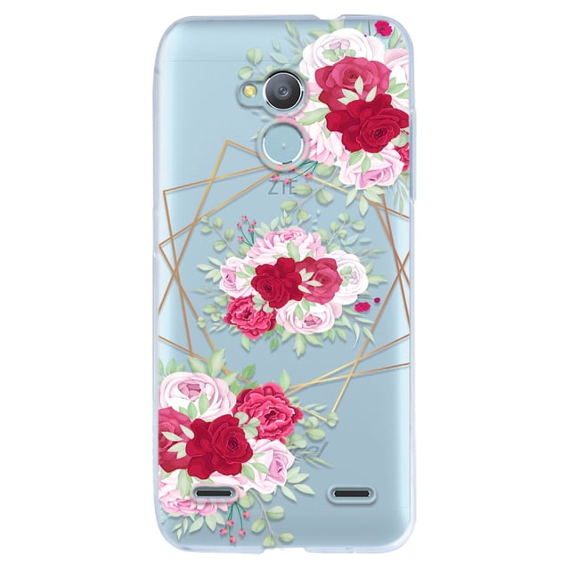 Funda para Blade V6 Plus Flores, Uso Rudo, InstaCase Protector para Blade V6 Plus antigolpes, case Flores y lineas