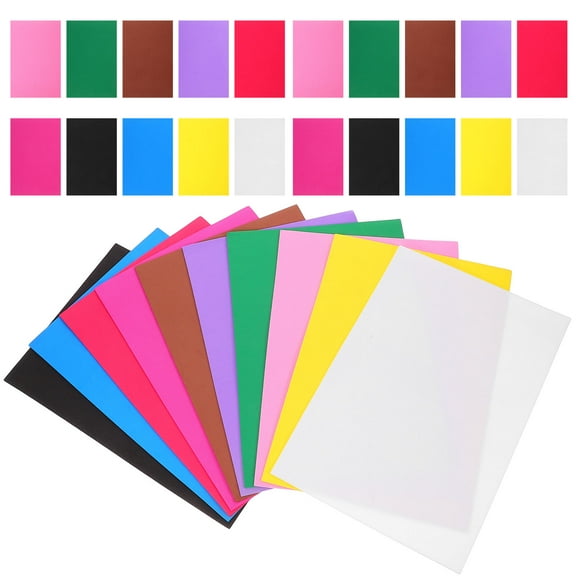 KALLORY 50 Pcs Soft Sponge Rectangular Sheets for Crafts, Home Decoration, Kids Art Projects in Assorted Colors