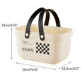 thumbnail image 3 of Large Capacity Bath Drain Basket Portable Basket Bath Basket Bathroom Snack-Cosmetic Wash Storage Box Bucket with Handle, 3 of 4