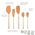 thumbnail image 6 of Tovolo Flex-Core Spatula Wood Handled Set (Set of 5) - Apricot, 6 of 6