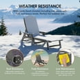 thumbnail image 5 of WestinTrends Aruba 2-Piece Outdoor Patio Chaise Lounge Chair with Wheels & Cup Holder with Patio Side Table, Gray, 5 of 16
