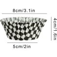 thumbnail image 3 of Black Checkered Cupcake Liners Baking Cups,Birthday Cake Decorations Party Supplies,100Pcs, 3 of 4