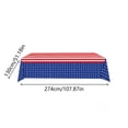 thumbnail image 3 of Disposable Patriotic Tablecloth 107x51 Inch Waterproof Plastic for 4th of July, Memorial Day, Labor Day Party Decorations, Fits Standard Rectangular Tables, Easy Cleanup, 3 of 6