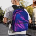thumbnail image 6 of Defioc Neon Gradient Blue Pattern Laptop Backpack for Men and Women,Casual Backpack Dayback Sports Bookbag for Travel Running Hiking, 6 of 6