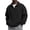 Black, variant on GrmtClth Mens Sweatshirt Quarter Zip Fall Pullover Collar Fleece Long Sleeve Sweatshirts Large Kangaroo Pocket Tops 2XL