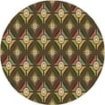 thumbnail image 1 of Ahgly Company Machine Washable Indoor Square Transitional Cinnamon Brown Area Rugs, 3' Square, 1 of 7
