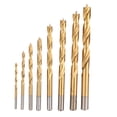 thumbnail image 3 of 8pcs 3-10mm High Speed Steel Woodworking Three Point Coated Twisted Drill Bits, 3 of 8