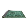 thumbnail image 2 of Ahgly Company Indoor Rectangle Medallion Turquoise Blue Traditional Area Rugs, 8' x 12', 2 of 4