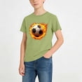 thumbnail image 3 of Auroural Toddler Boys Summer Clothes 2T Children's Football Print Round Neck Short Sleeve Medium To Large Kids Casual Loose Top, 3 of 8