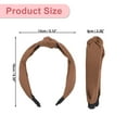 thumbnail image 6 of Unique Bargains Knotted Headband for Women Top Knot Head Bands Hair Fashion Hair Accessories Coffee Color, 6 of 7