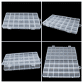 thumbnail image 3 of 4 Pack 28 Grids Clear Plastic Organizer Box Container Craft Storage with fixed Dividers for Beads Organizer Art DIY Crafts Jewelry Fishing Tackles, 3 of 7
